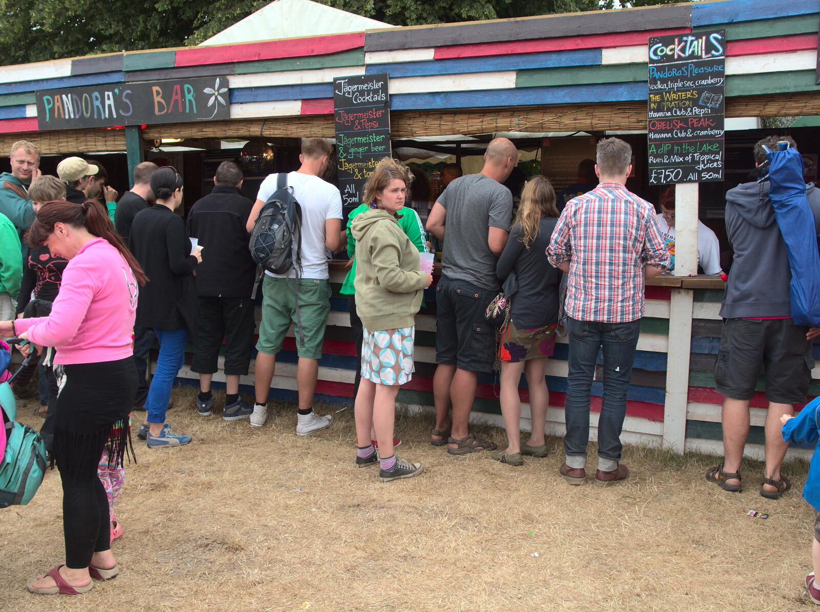 Isobel queues at the bar from The 8th Latitude Festival, Henham Park, Southwold, Suffolk - 18th July 2013