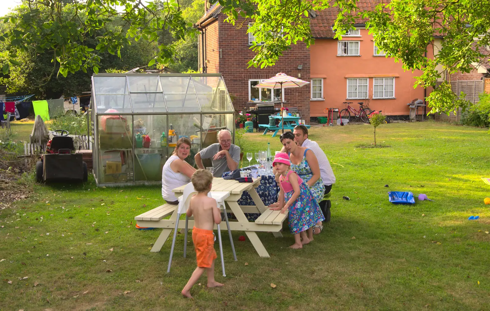 A garden barbeque gathering, from An Interview with Rick Wakeman and Other Stories, Diss, Norfolk - 22nd July 2013