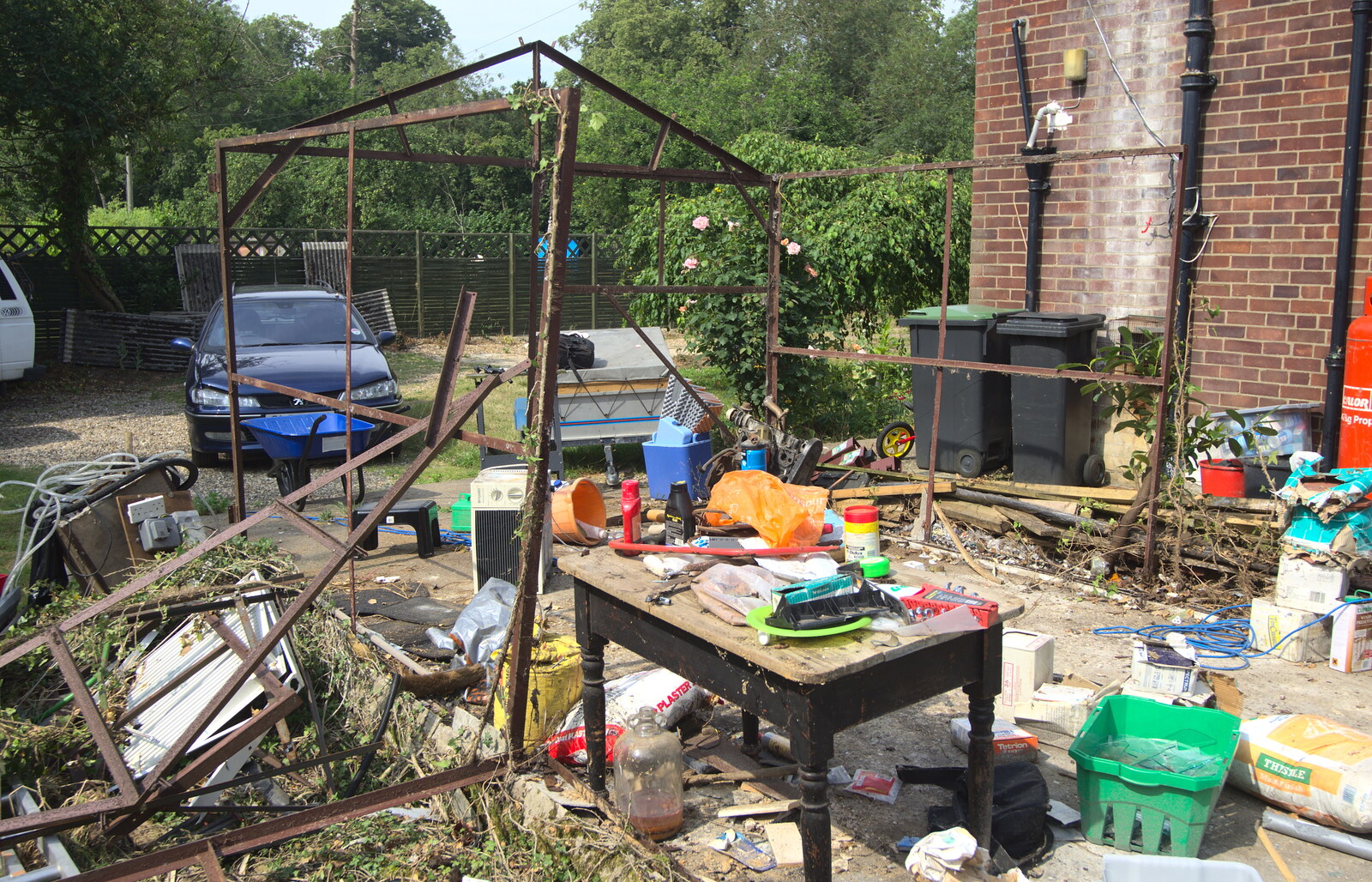 All that remains of the 1958 garage from An Interview with Rick Wakeman and Other Stories, Diss, Norfolk - 22nd July 2013