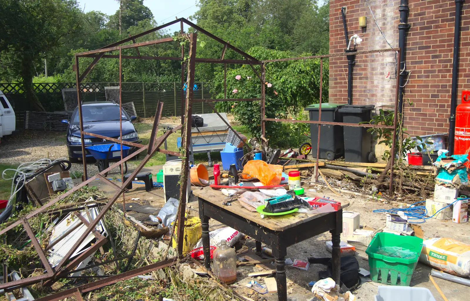 All that remains of the 1958 garage, from An Interview with Rick Wakeman and Other Stories, Diss, Norfolk - 22nd July 2013