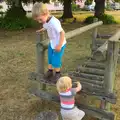 Fred and Harry on a climbing frame, An Interview with Rick Wakeman and Other Stories, Diss, Norfolk - 22nd July 2013