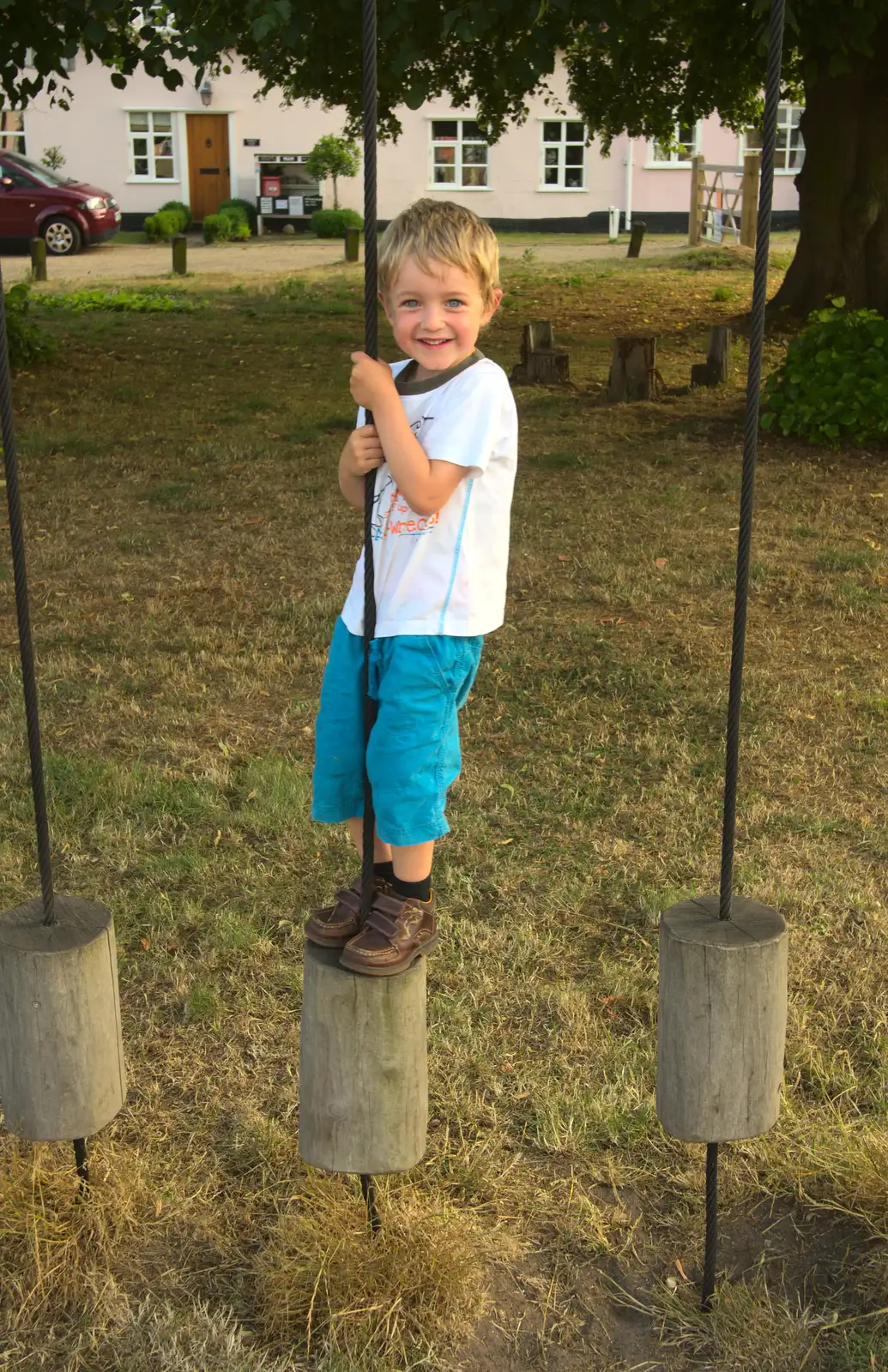 Fred does some climbing, from An Interview with Rick Wakeman and Other Stories, Diss, Norfolk - 22nd July 2013