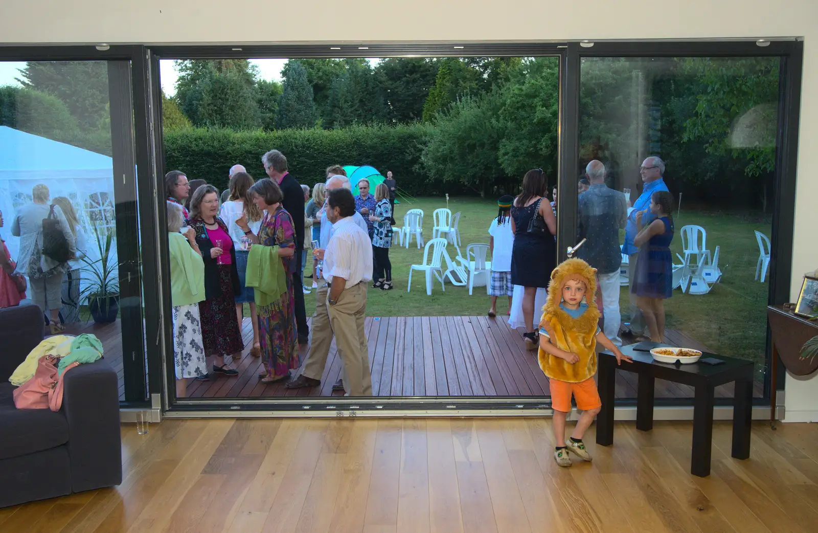 Fred roams around in his (popular) lion costume, from Henry's 60th Birthday, Hethel, Norfolk - 3rd August 2013