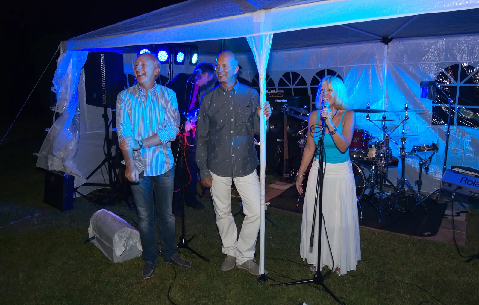 Henry, Martin and Fiona, from Henry's 60th Birthday, Hethel, Norfolk - 3rd August 2013