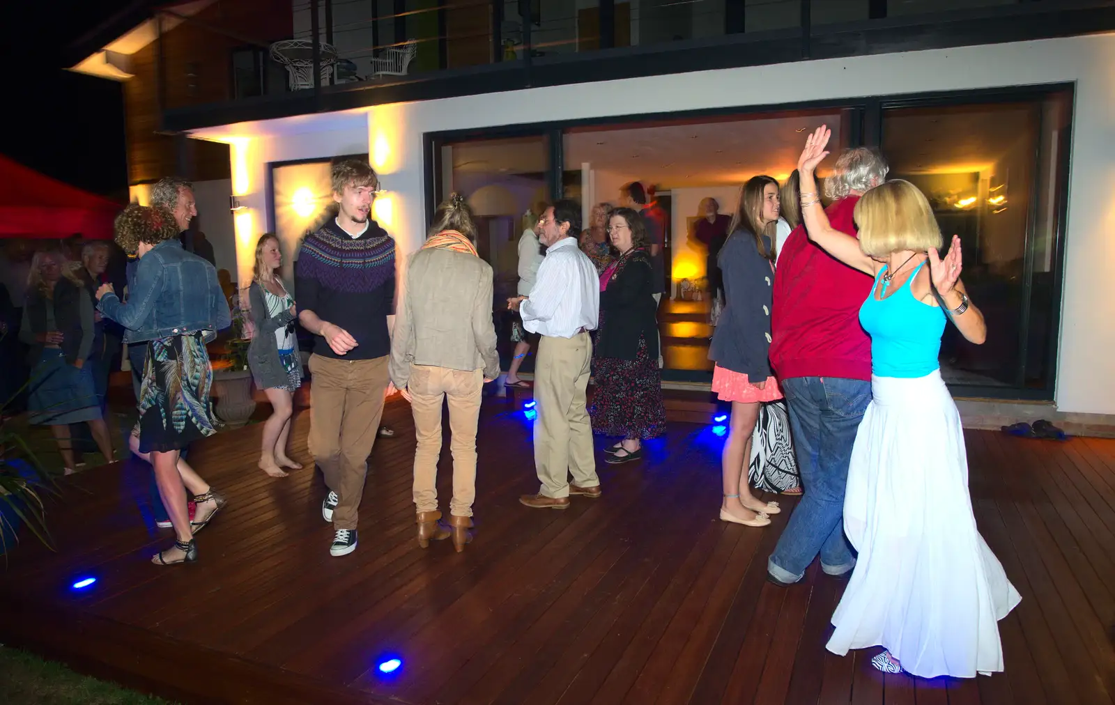 Dancing kicks off, from Henry's 60th Birthday, Hethel, Norfolk - 3rd August 2013