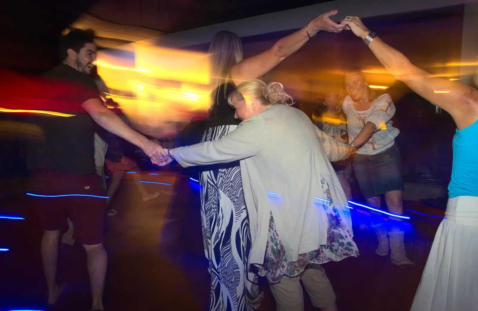 In-and-out ceilidh dancing, from Henry's 60th Birthday, Hethel, Norfolk - 3rd August 2013