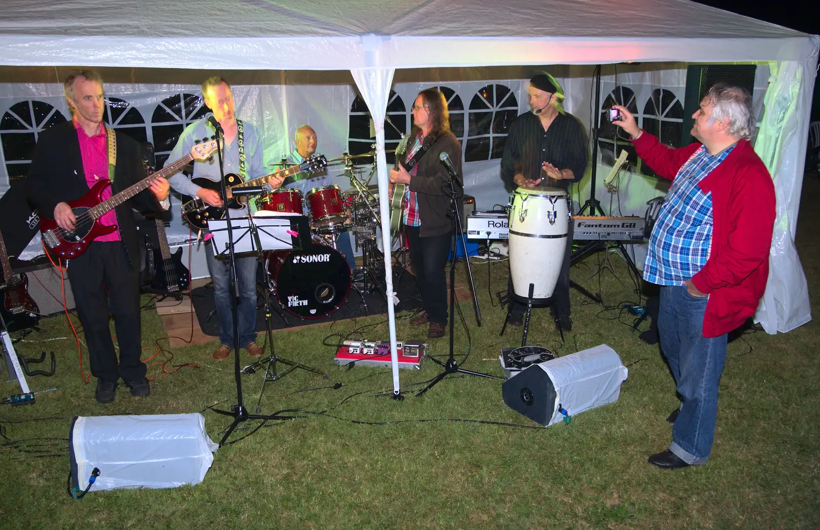 The band marquee, from Henry's 60th Birthday, Hethel, Norfolk - 3rd August 2013