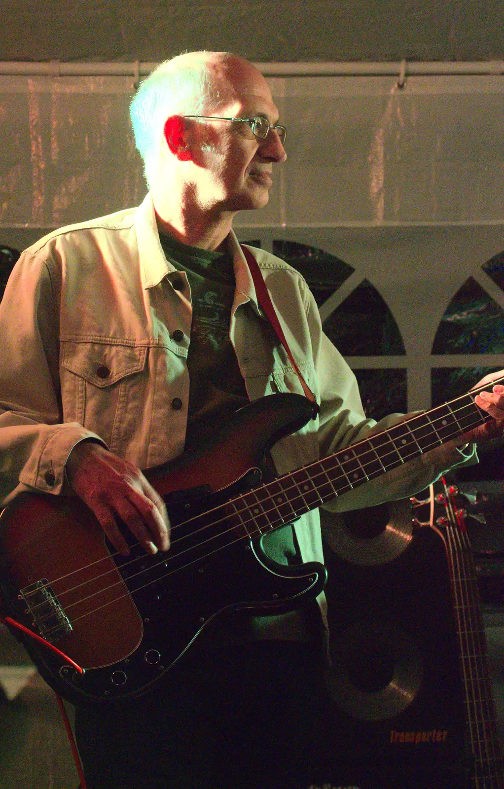 A bit of laid-back bass, from Henry's 60th Birthday, Hethel, Norfolk - 3rd August 2013