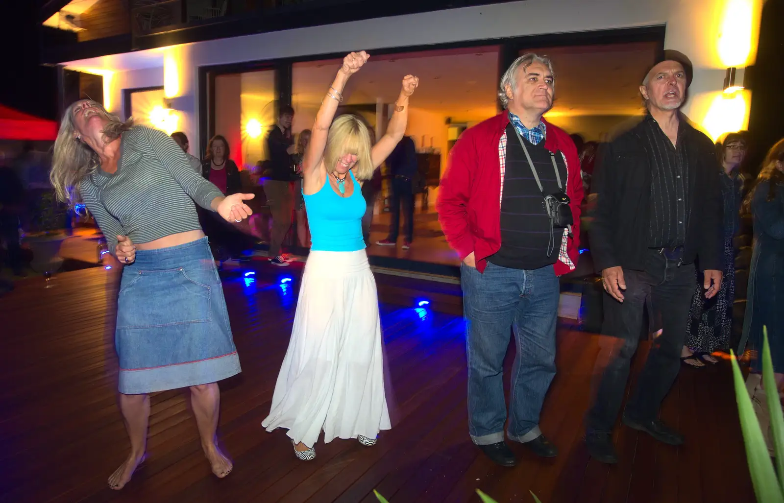 Fiona really gets in to it, from Henry's 60th Birthday, Hethel, Norfolk - 3rd August 2013