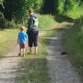 We head off to explore the nearby woods, Henry's 60th Birthday, Hethel, Norfolk - 3rd August 2013