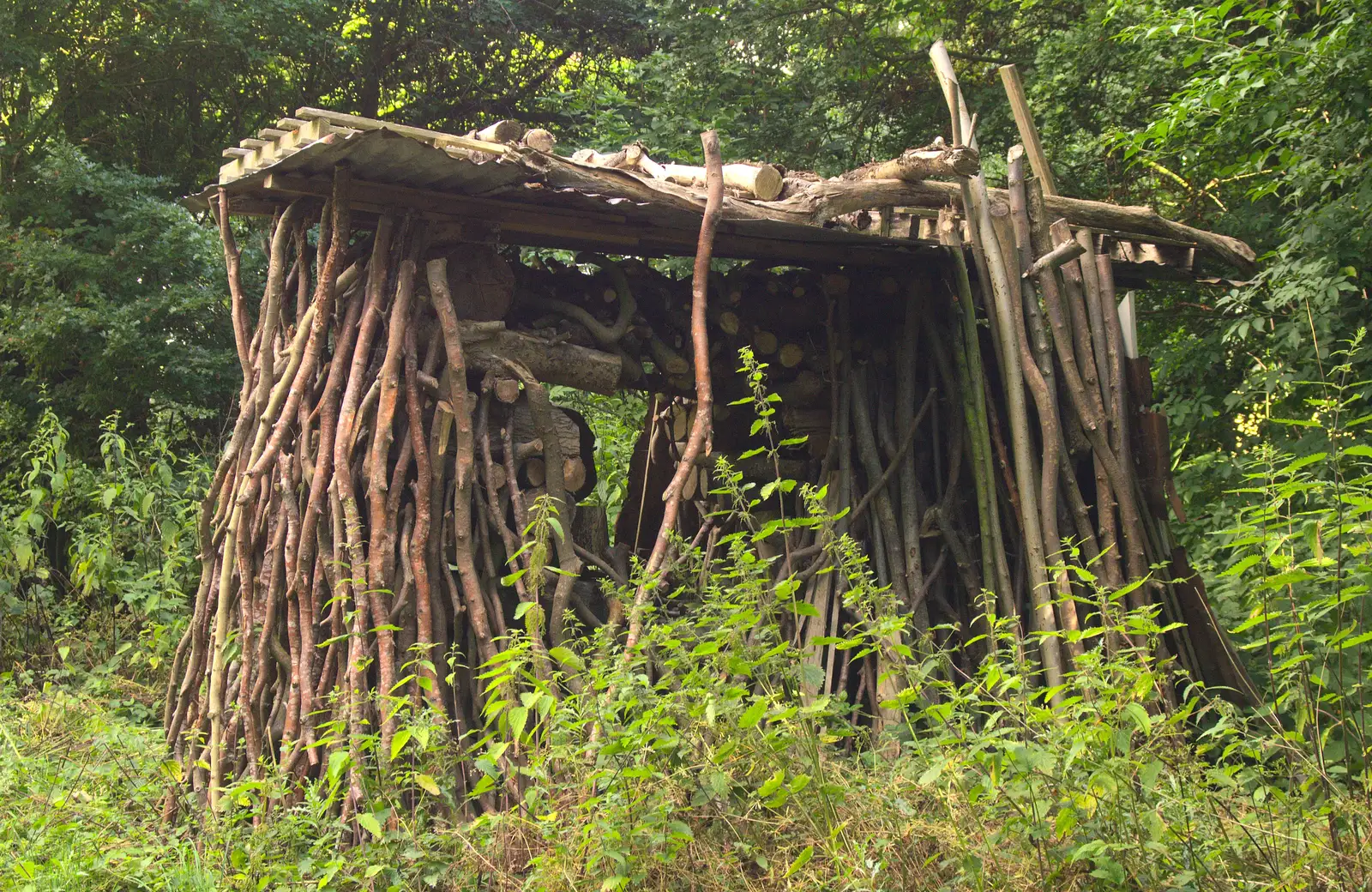 Some sort of den/shed, from Henry's 60th Birthday, Hethel, Norfolk - 3rd August 2013