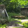 Oddly-uniform stacks of wood by the path, Henry's 60th Birthday, Hethel, Norfolk - 3rd August 2013