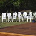 Someone's already been busy stacking chairs, Henry's 60th Birthday, Hethel, Norfolk - 3rd August 2013