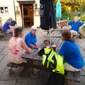 Jill, Spammy and Isobel chat, The BSCC at Wingfield, and a Swan Inn Barbeque, Brome - 4th August 2013