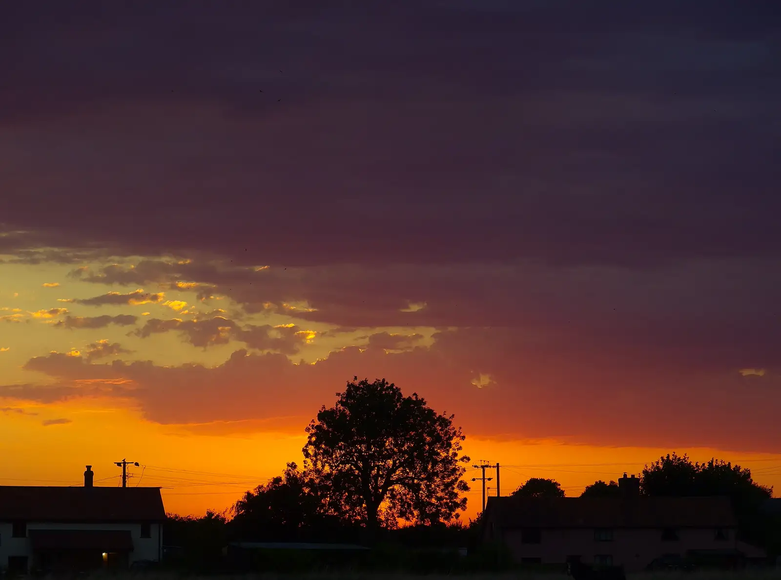 The sun sets over Wingfield, from The BSCC at Wingfield, and a Swan Inn Barbeque, Brome - 4th August 2013