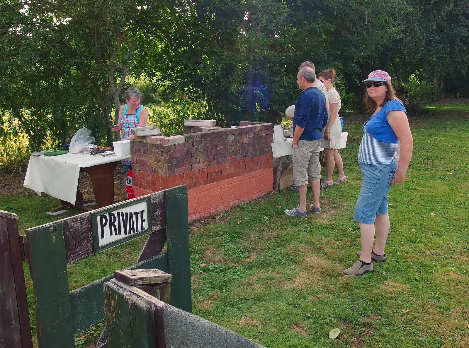 Claire looks over, from The BSCC at Wingfield, and a Swan Inn Barbeque, Brome - 4th August 2013