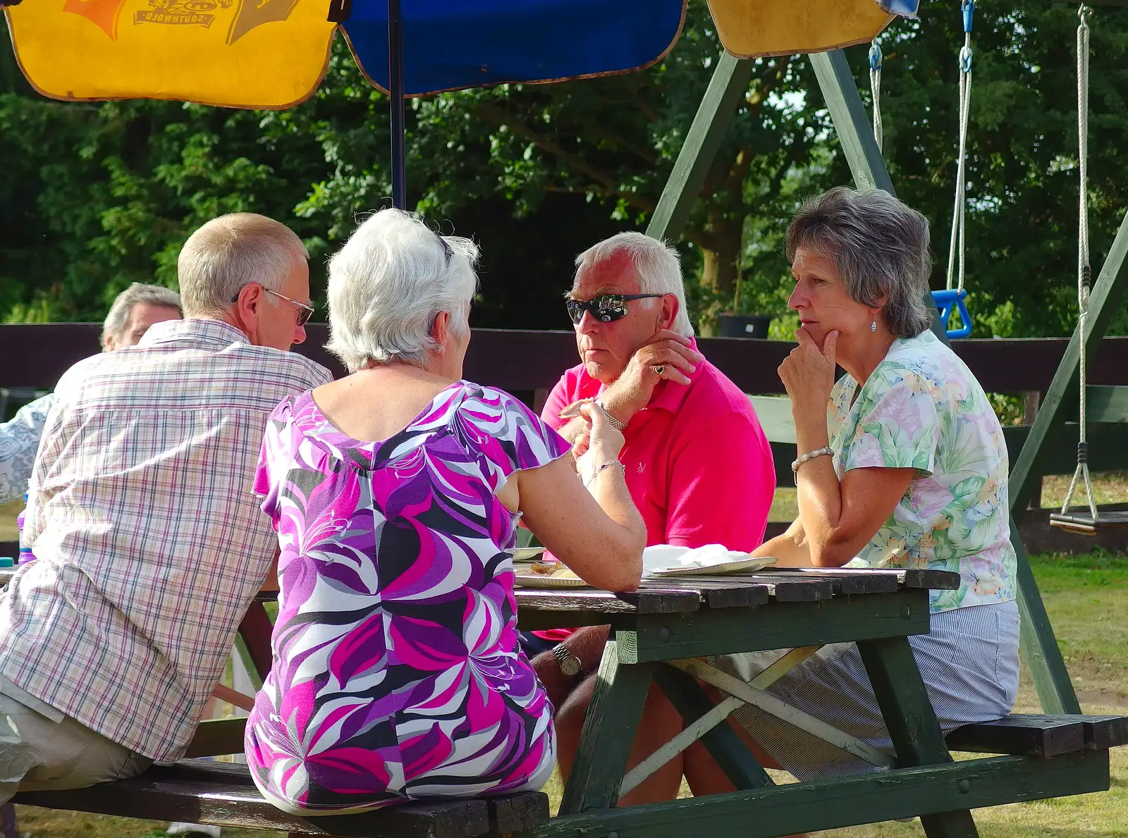 John Willy, Spammy, Colin and Jill, from The BSCC at Wingfield, and a Swan Inn Barbeque, Brome - 4th August 2013