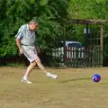 Alan shows he can still kick a ball around, The BSCC at Wingfield, and a Swan Inn Barbeque, Brome - 4th August 2013