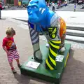 Fred reads the gorilla blurb, The Gorillas of Norwich, Norfolk - 5th August 2013