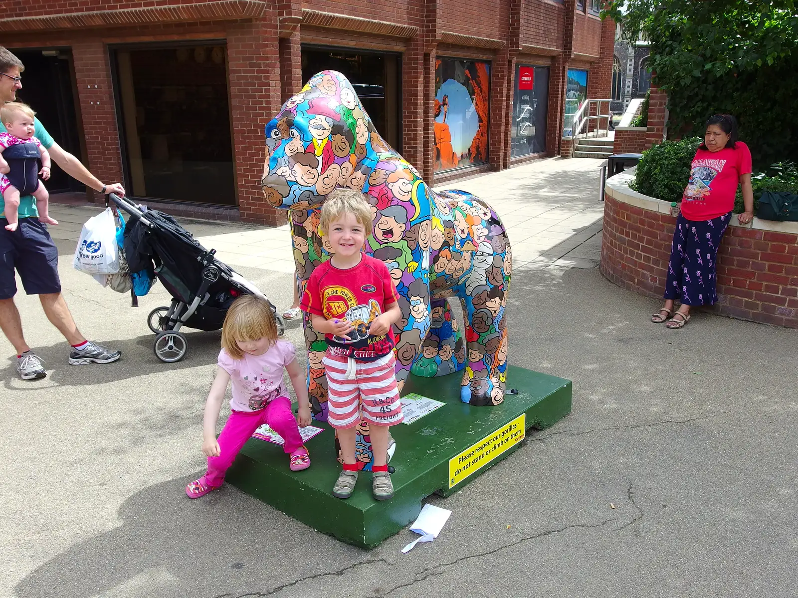 Fred on another gorilla, from The Gorillas of Norwich, Norfolk - 5th August 2013