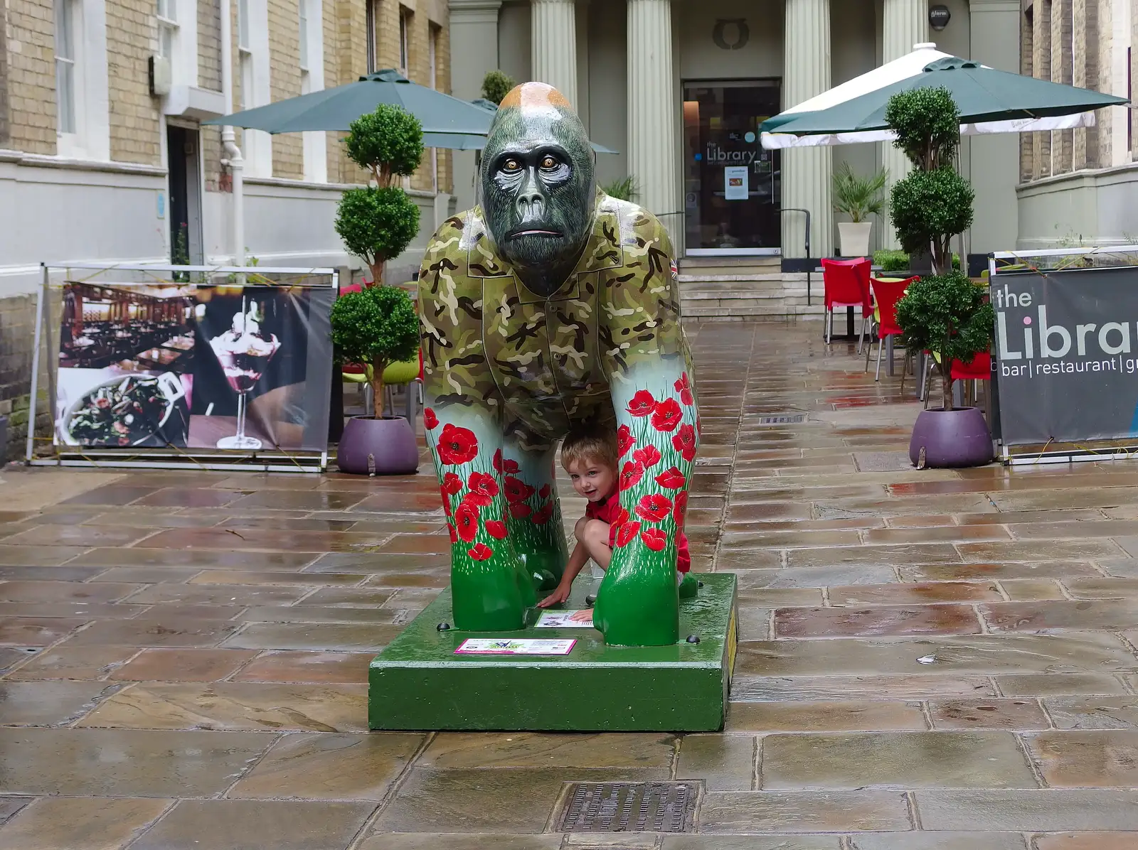 Another gorilla up near Gaol Hill, from The Gorillas of Norwich, Norfolk - 5th August 2013