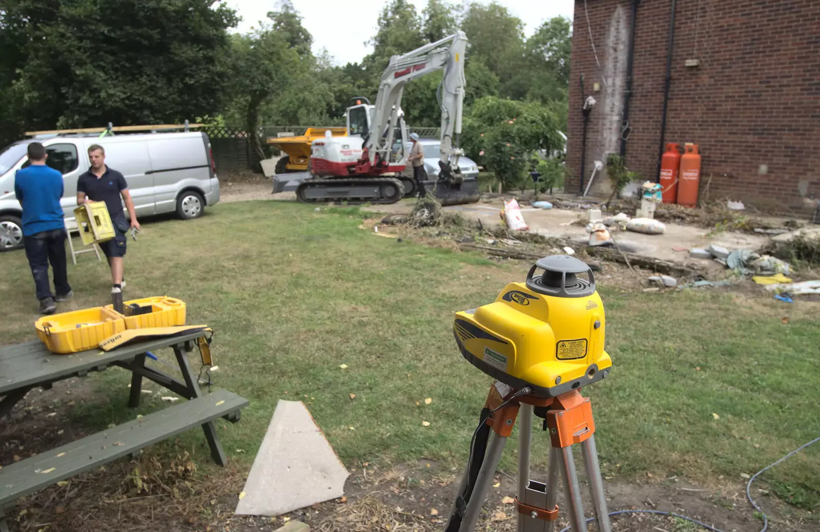 A laser theodolite lurks, from The Gorillas of Norwich, Norfolk - 5th August 2013