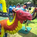 Some brightly-painted model camels have appeared, Tiger Cubs at Banham Zoo, Banham, Norfolk - 6th August 2013