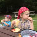 Harry and Fred eat their picnic, Tiger Cubs at Banham Zoo, Banham, Norfolk - 6th August 2013