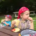 Harry and Fred eat their picnic, Tiger Cubs at Banham Zoo, Banham, Norfolk - 6th August 2013