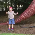 Fred and a dinosaur, Tiger Cubs at Banham Zoo, Banham, Norfolk - 6th August 2013