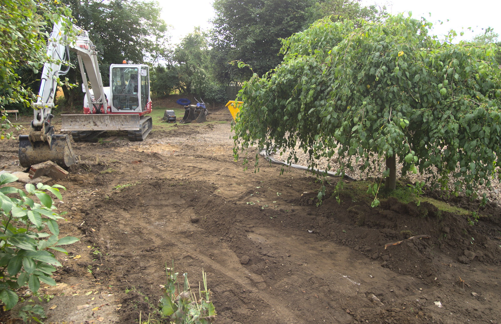 The front garden is scraped away from Grand Designs: Building Commences, Brome, Suffolk - 8th August 2013