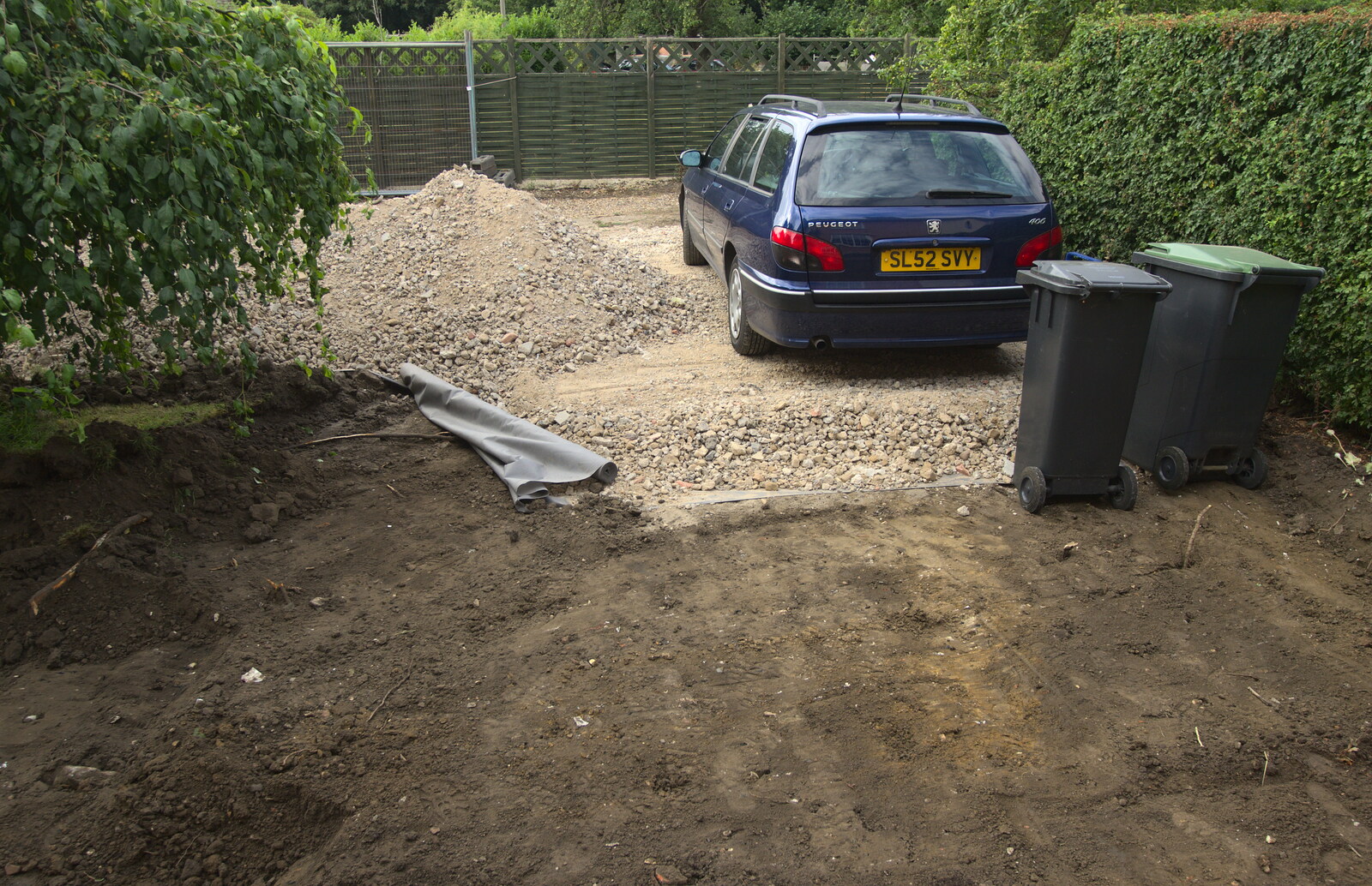 The temporary crushed concrete drive from Grand Designs: Building Commences, Brome, Suffolk - 8th August 2013