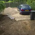 The temporary crushed concrete drive, Grand Designs: Building Commences, Brome, Suffolk - 8th August 2013