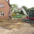 The digger removes the lawn, Grand Designs: Building Commences, Brome, Suffolk - 8th August 2013