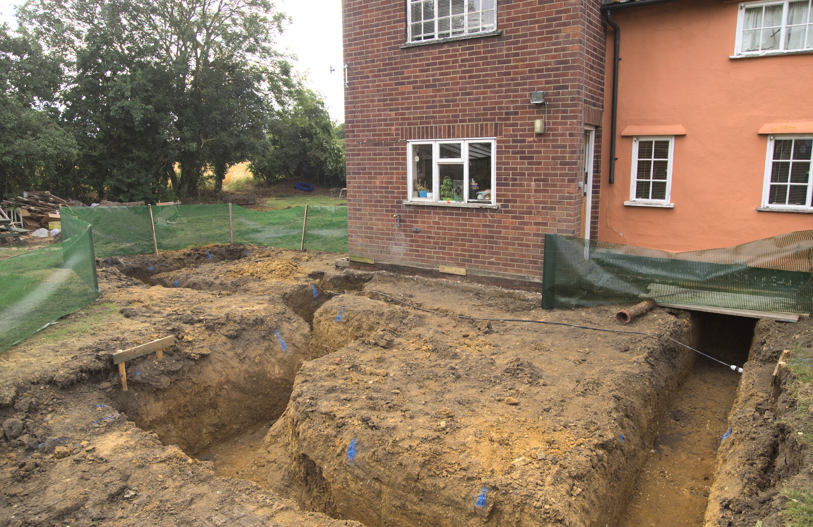 Meanwhile, footings are dug from Grand Designs: Building Commences, Brome, Suffolk - 8th August 2013