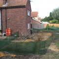 The footings are fenced off, Grand Designs: Building Commences, Brome, Suffolk - 8th August 2013