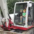 Fred gets a go on the digger, Grand Designs: Building Commences, Brome, Suffolk - 8th August 2013