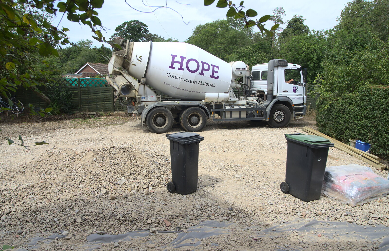 Concrete arrival from Grand Designs: Building Commences, Brome, Suffolk - 8th August 2013