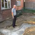 Grandad roams around in slippers, Grand Designs: Building Commences, Brome, Suffolk - 8th August 2013