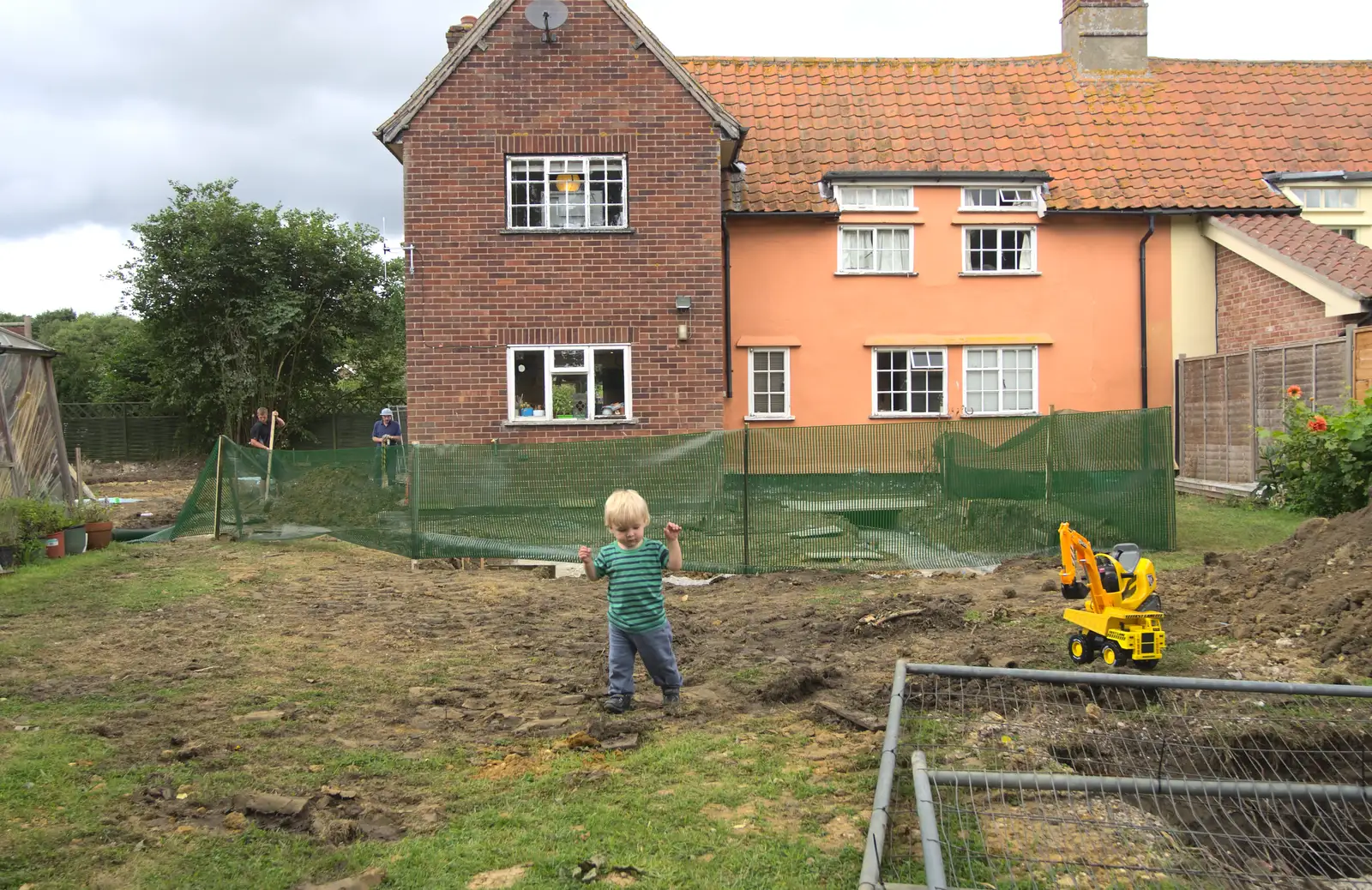 Harry stumps around, from Grand Designs: Building Commences, Brome, Suffolk - 8th August 2013