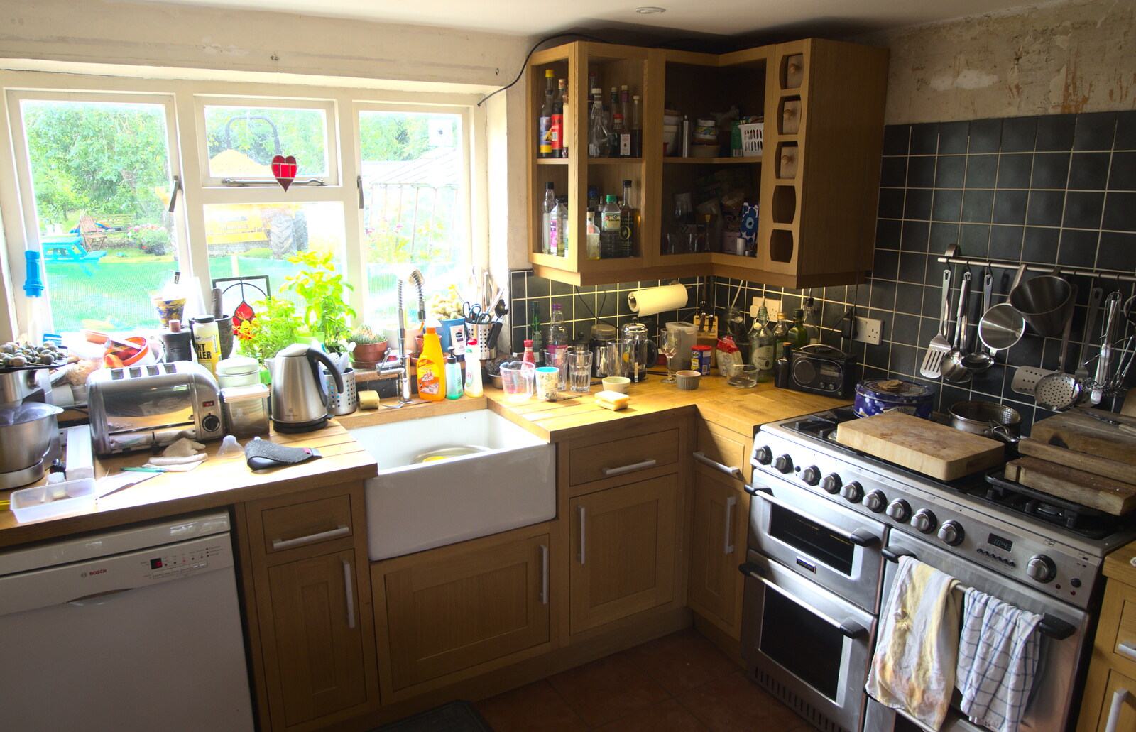 A view of the kitchen from Grand Designs: Building Commences, Brome, Suffolk - 8th August 2013