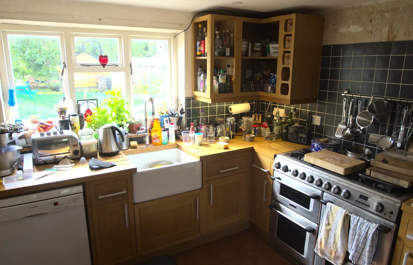 A view of the kitchen, from Grand Designs: Building Commences, Brome, Suffolk - 8th August 2013