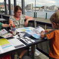 Fred does some drawing, A Trip to Pizza Express, Nepture Quay, Ipswich, Suffolk - 9th August 2013