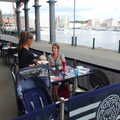 The Pizza Express waitress comes out, A Trip to Pizza Express, Nepture Quay, Ipswich, Suffolk - 9th August 2013