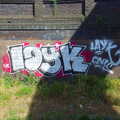 Graffiti by the railway line, A Trip to Pizza Express, Nepture Quay, Ipswich, Suffolk - 9th August 2013