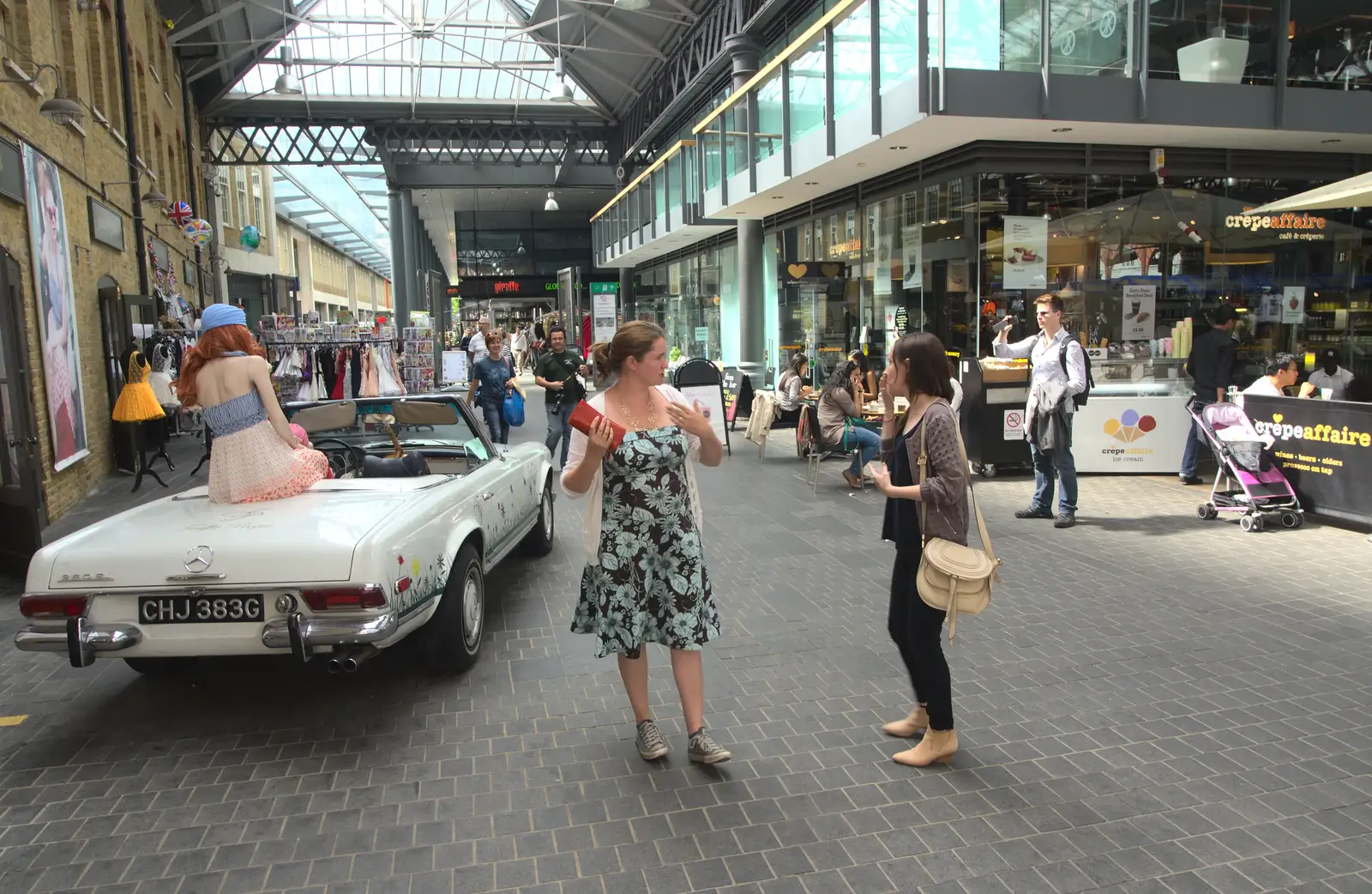 Isobel and Caoimhe, from Spitalfields and Brick Lane Street Art, Whitechapel, London - 10th August 2013