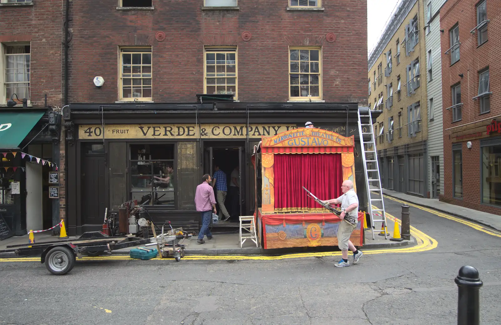 The old Verde and Company fruit shop, from Spitalfields and Brick Lane Street Art, Whitechapel, London - 10th August 2013