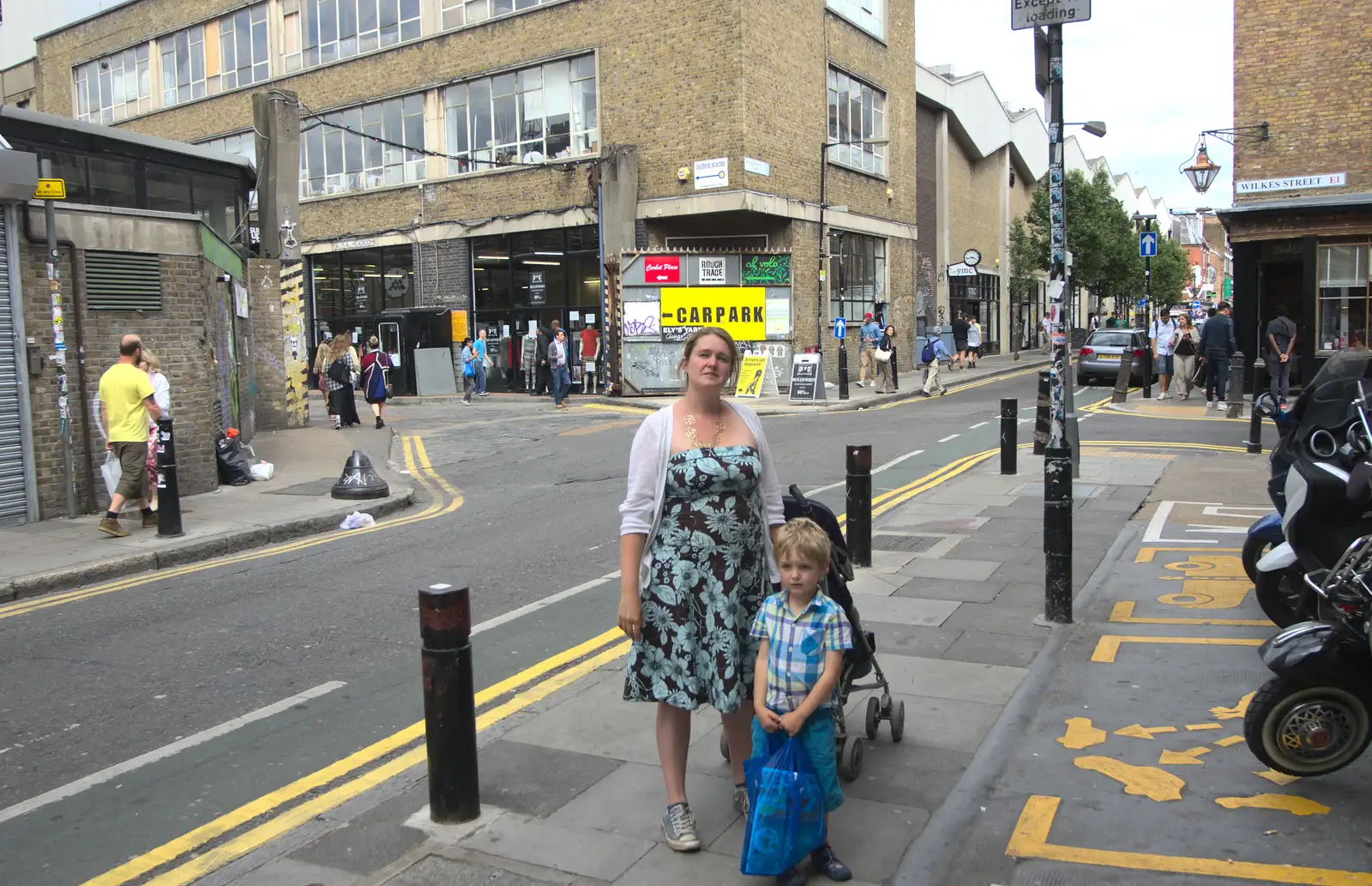 Isobel and Fred on Hanbury Street, from Spitalfields and Brick Lane Street Art, Whitechapel, London - 10th August 2013