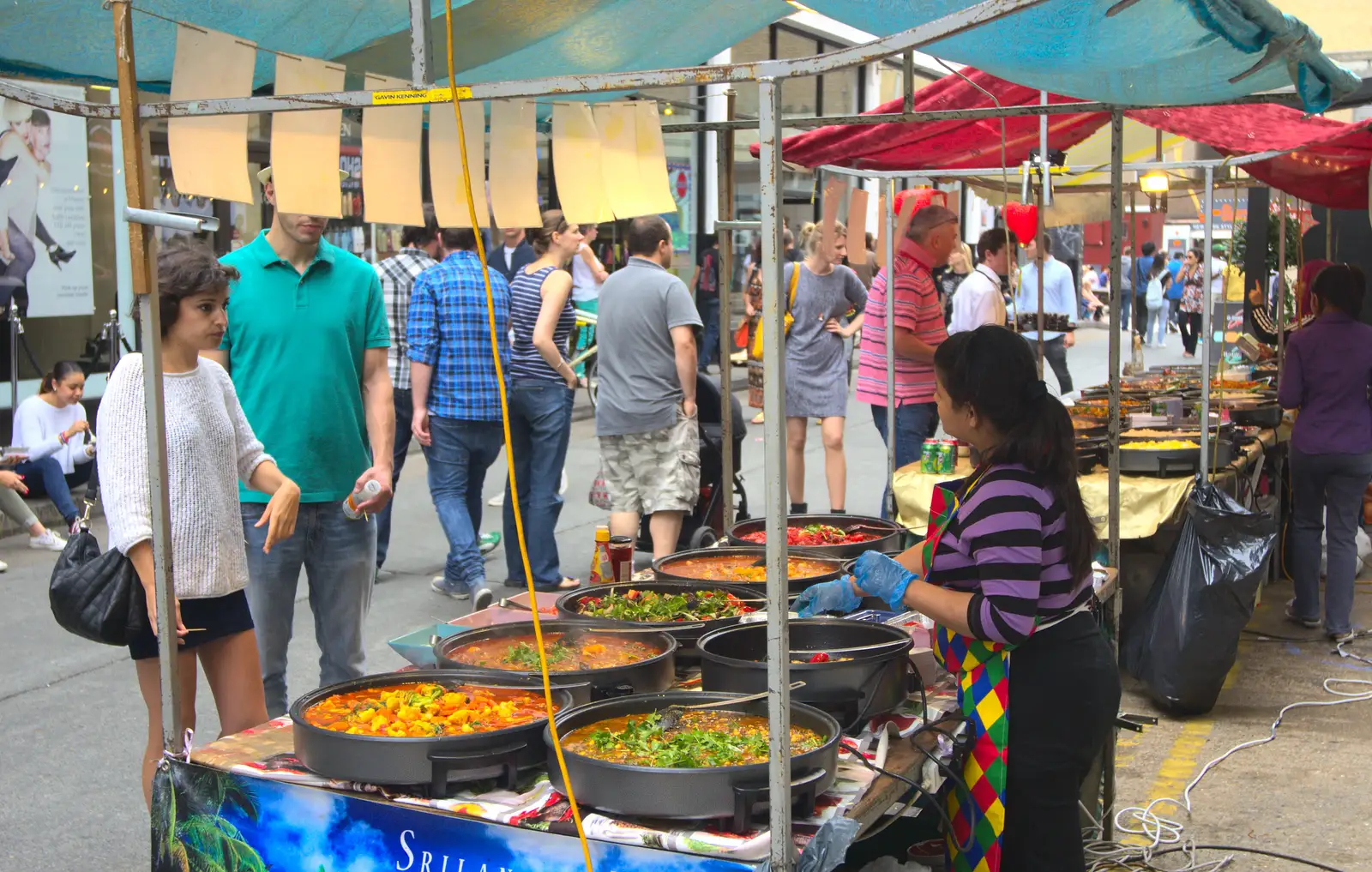 Street food, from Spitalfields and Brick Lane Street Art, Whitechapel, London - 10th August 2013