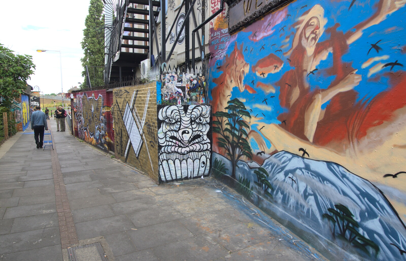 Street art by the railway line from Spitalfields and Brick Lane Street Art, Whitechapel, London - 10th August 2013